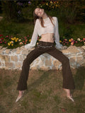 Washed Out Retro Flared Pants