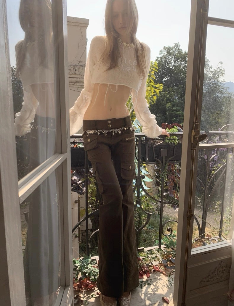 Washed Out Retro Flared Pants