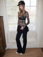 Washed Out Retro Flared Pants