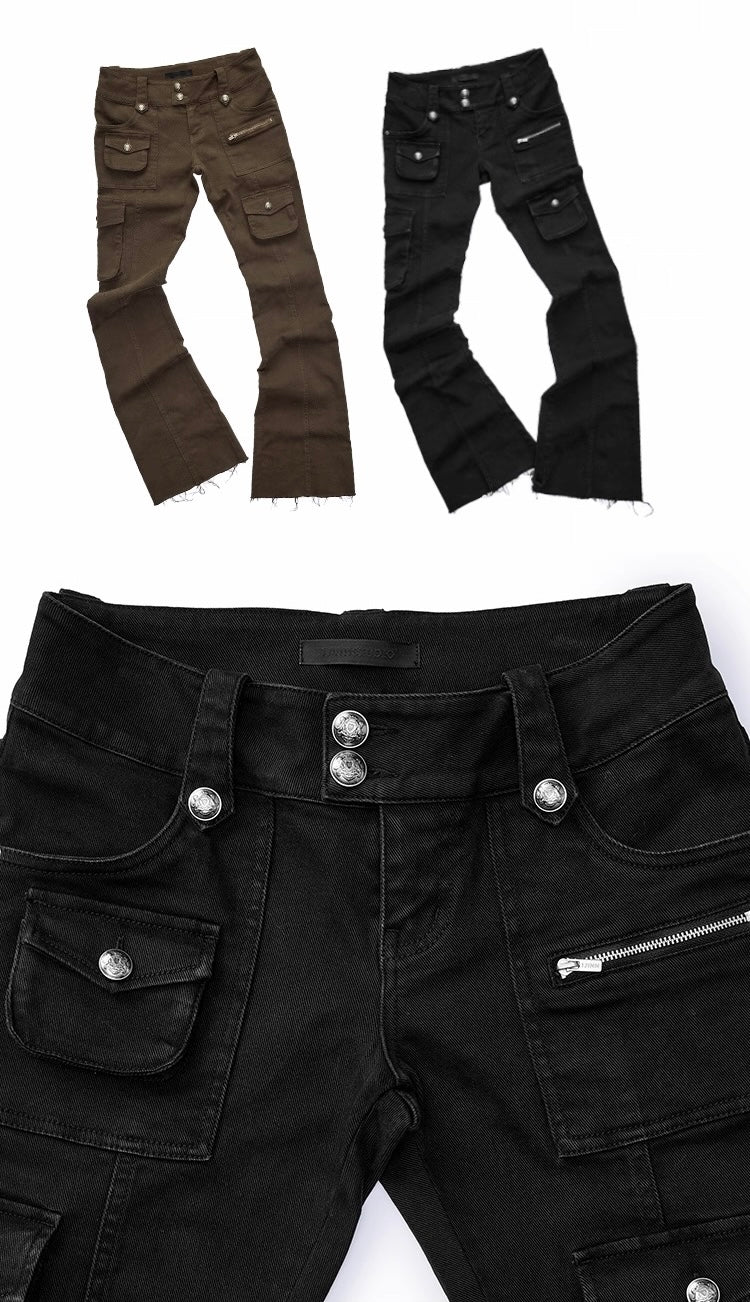 Washed Out Retro Flared Pants