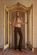 Washed Out Retro Flared Pants