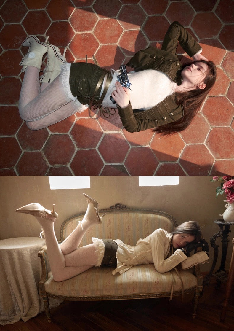 Retro Denim Mini Shorts