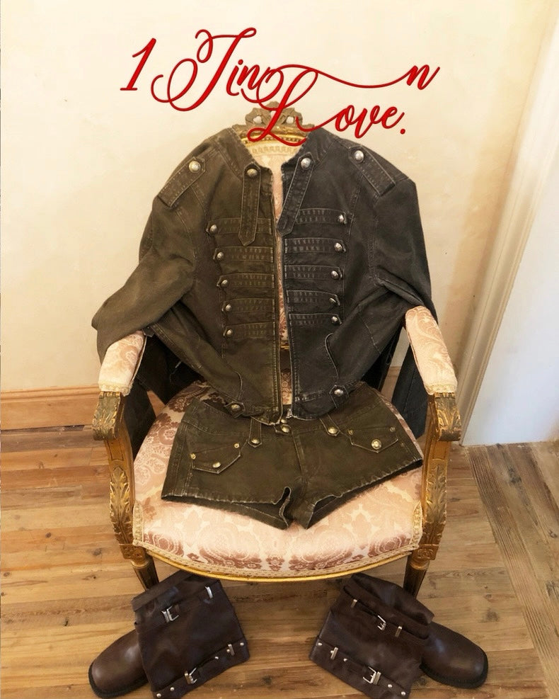 Retro Denim Mini Shorts