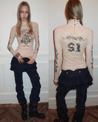 ROSKNT Lace Long-Sleeve