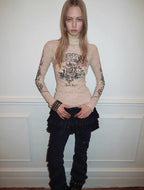 ROSKNT Lace Long-Sleeve