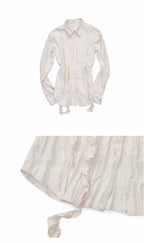 Ruffled Blessing Plated Shirt