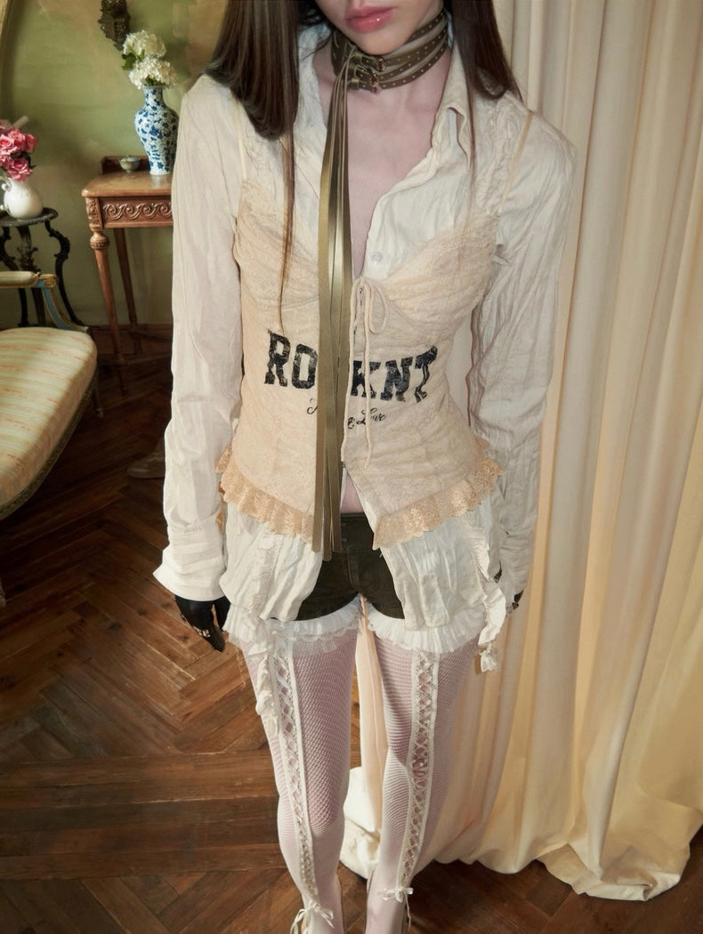 Ruffled Blessing Plated Shirt