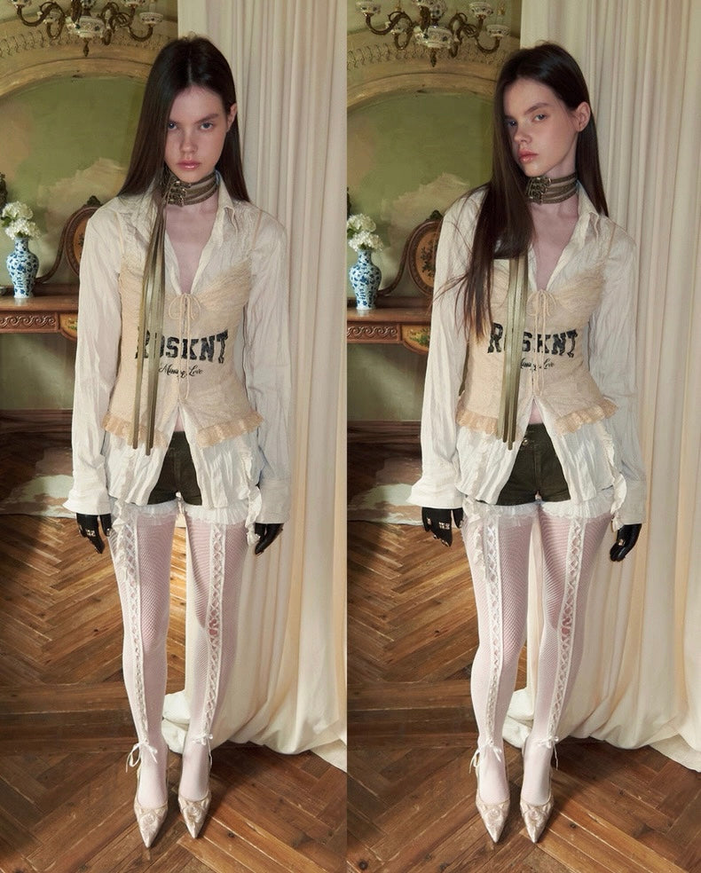 Ruffled Blessing Plated Shirt