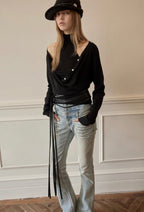 Two-Piece Turtleneck Cardigan