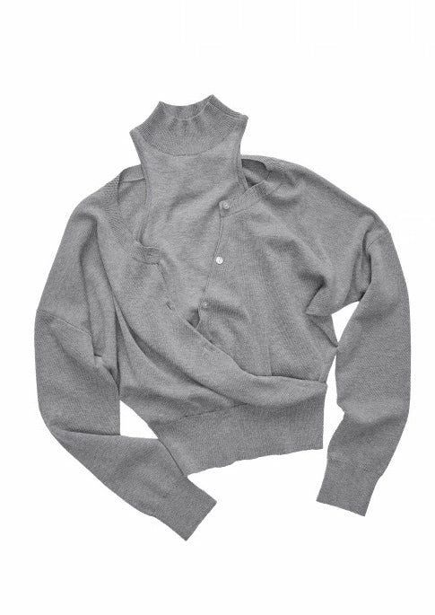 Two-Piece Turtleneck Cardigan