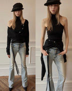 Two-Piece Turtleneck Cardigan