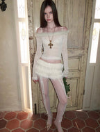 Pure Desire Off-Shoulder Sequined Top