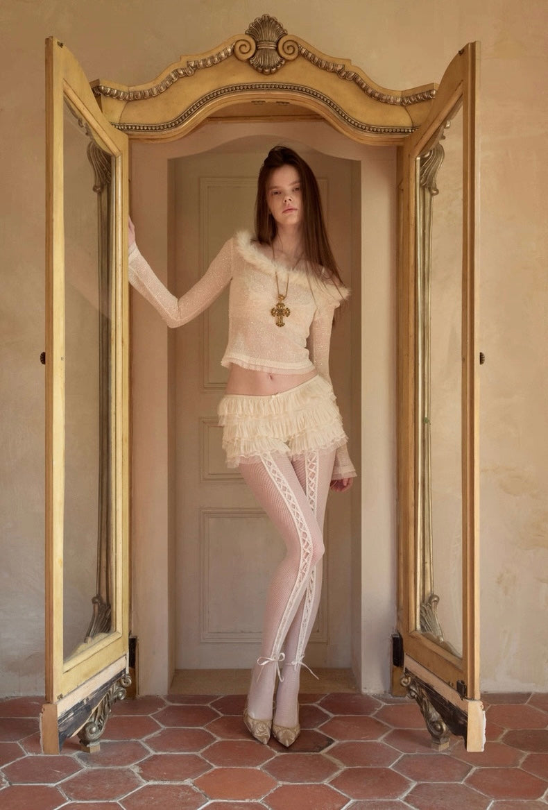 Pure Desire Off-Shoulder Sequined Top