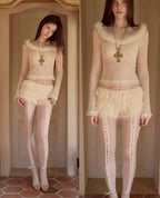 Pure Desire Off-Shoulder Sequined Top