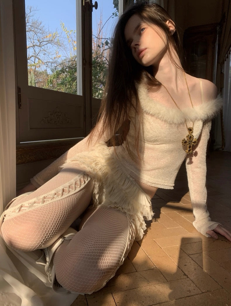 Pure Desire Off-Shoulder Sequined Top