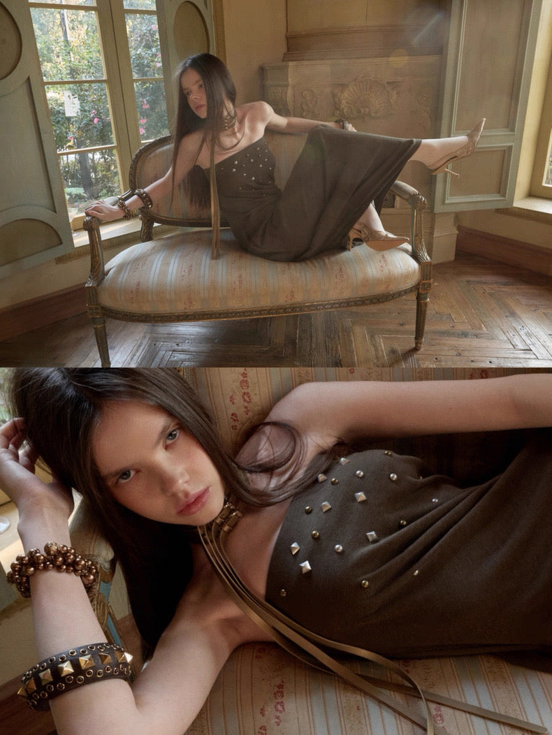 Velvet Touch Maxi Pearl Dress