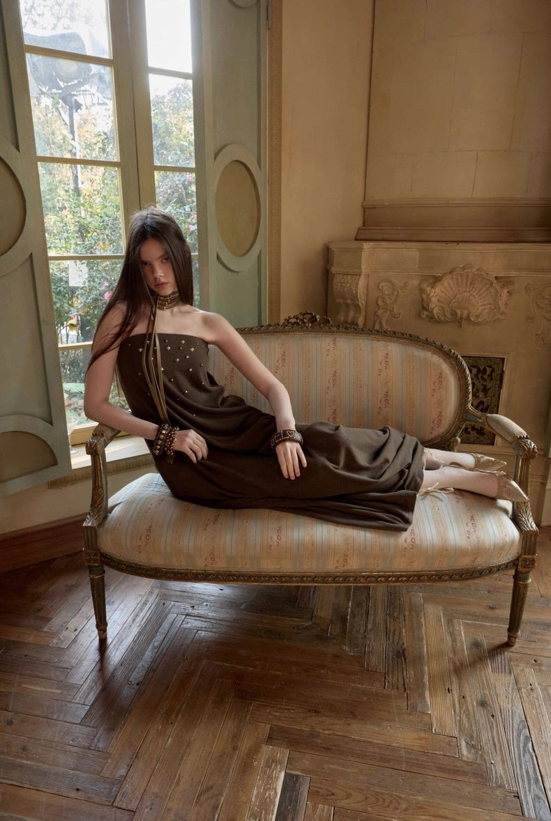 Velvet Touch Maxi Pearl Dress