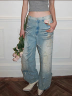 Washed Out Split Oversize Jeans