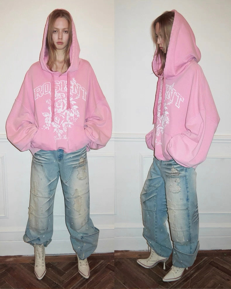 Washed Out Split Oversize Jeans