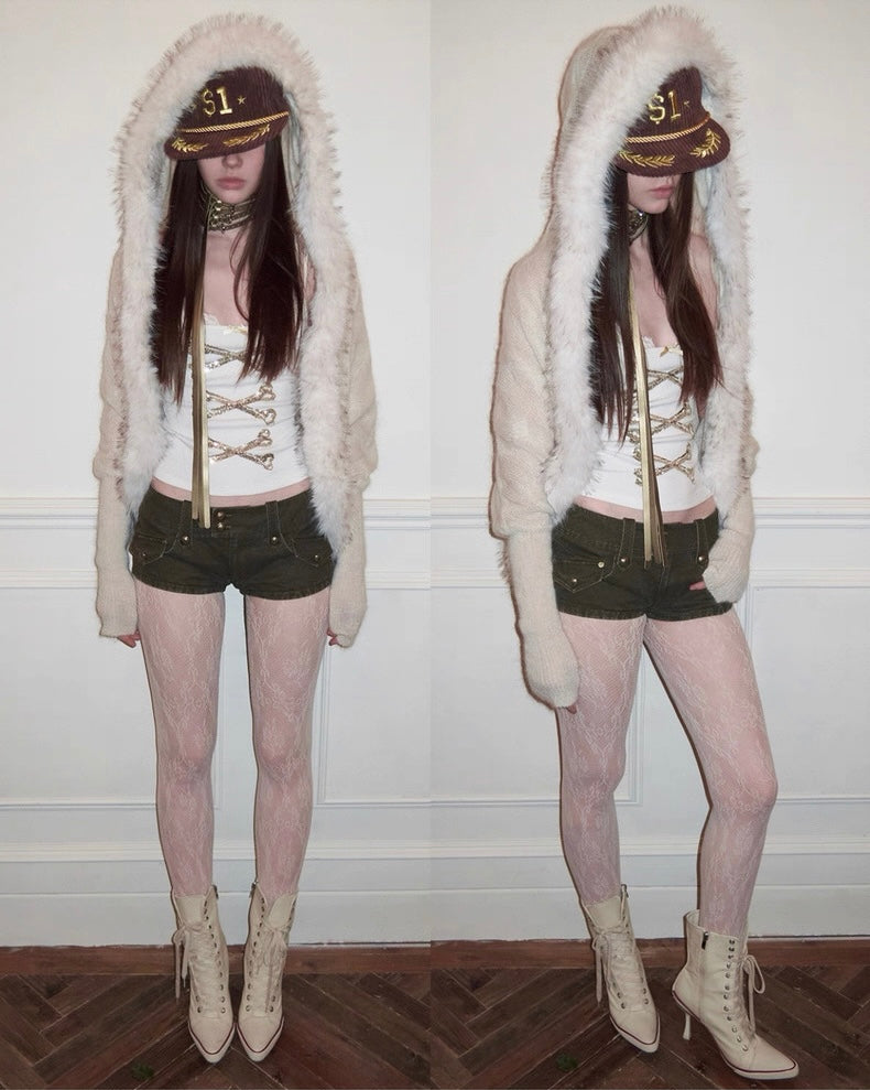 Mohair Shawl Pocket Cardigan