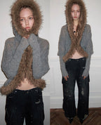 Mohair Shawl Pocket Cardigan