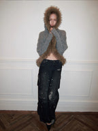 Mohair Shawl Pocket Cardigan