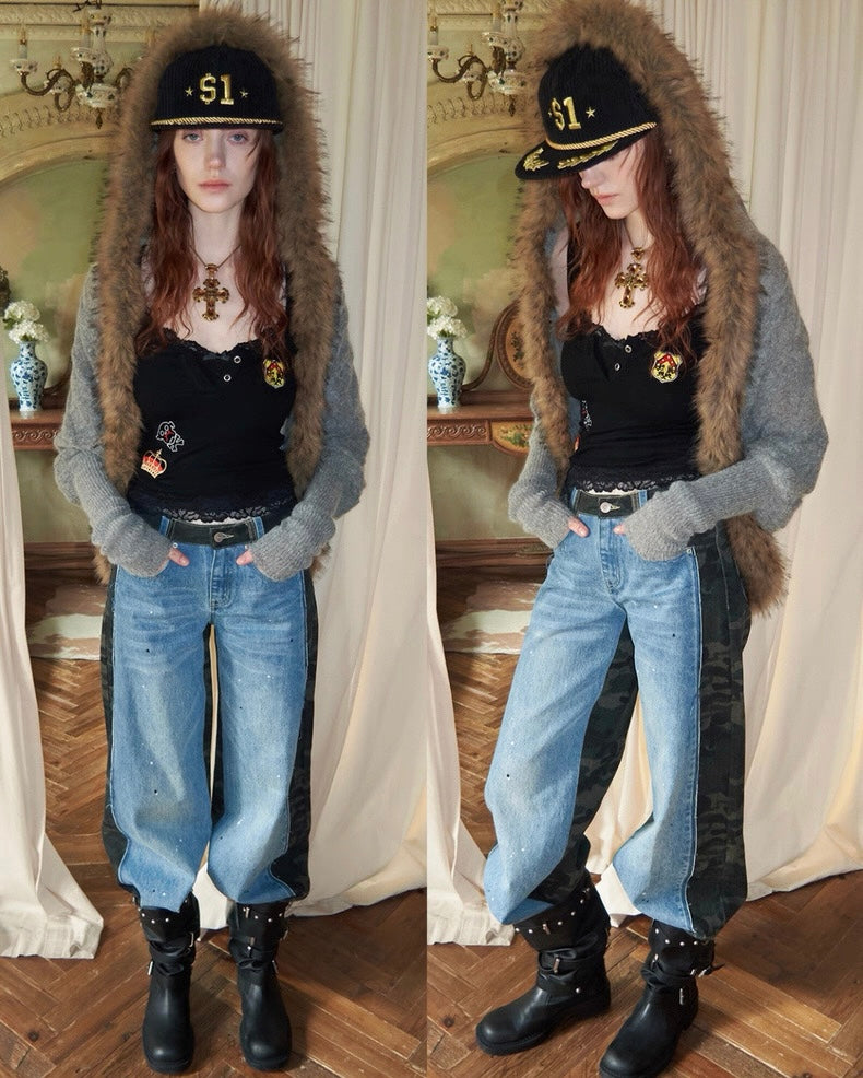 Mohair Shawl Pocket Cardigan