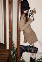 Buttoned Retro Pocket Dress