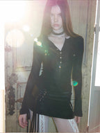 Buttoned Retro Pocket Shirt