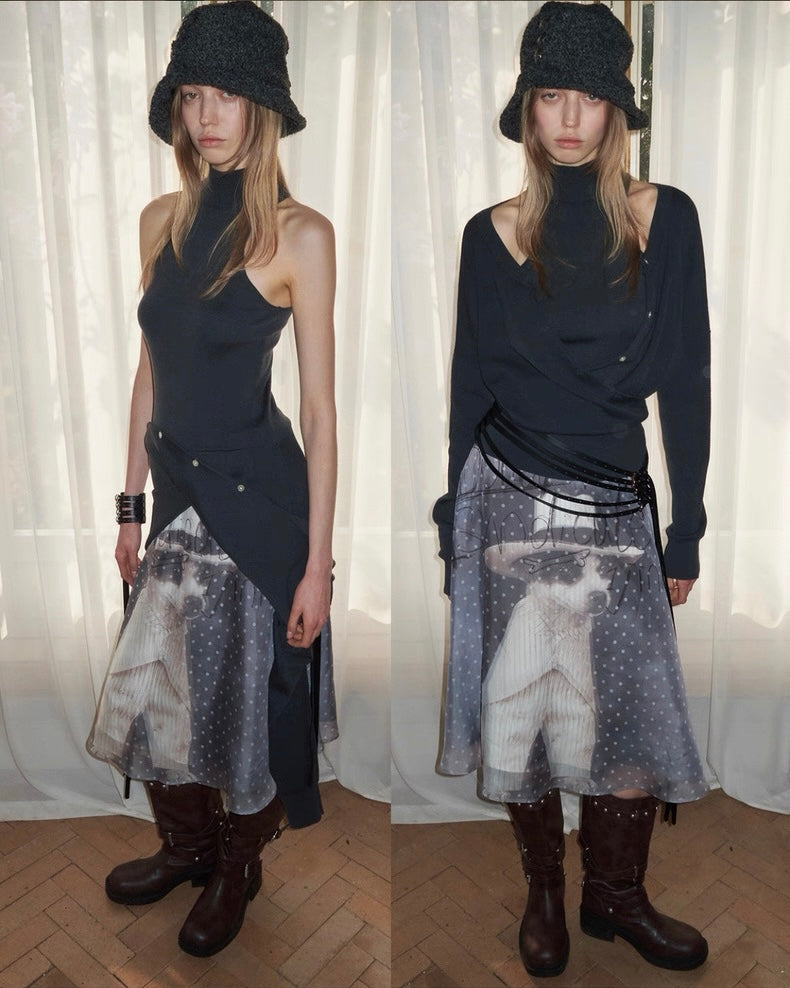 Unique Print Dog Skirt