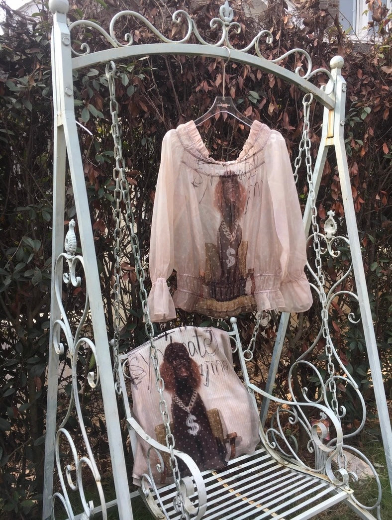 Unique Print Dog Blouse